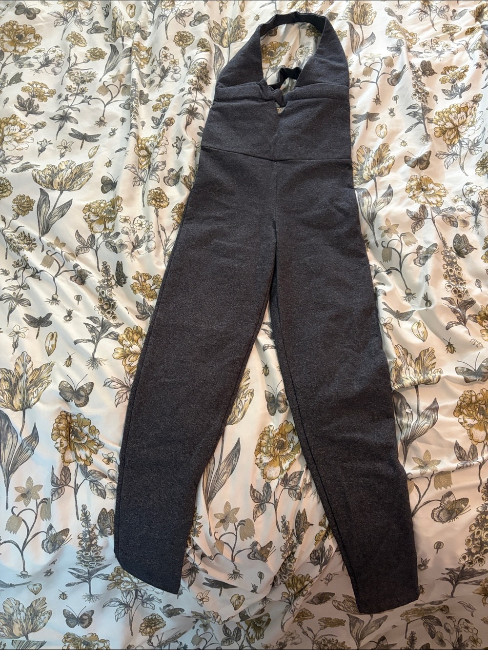 NWT Tracy Anderson Dark Gray‎ Halter Jumpsuit